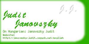 judit janovszky business card